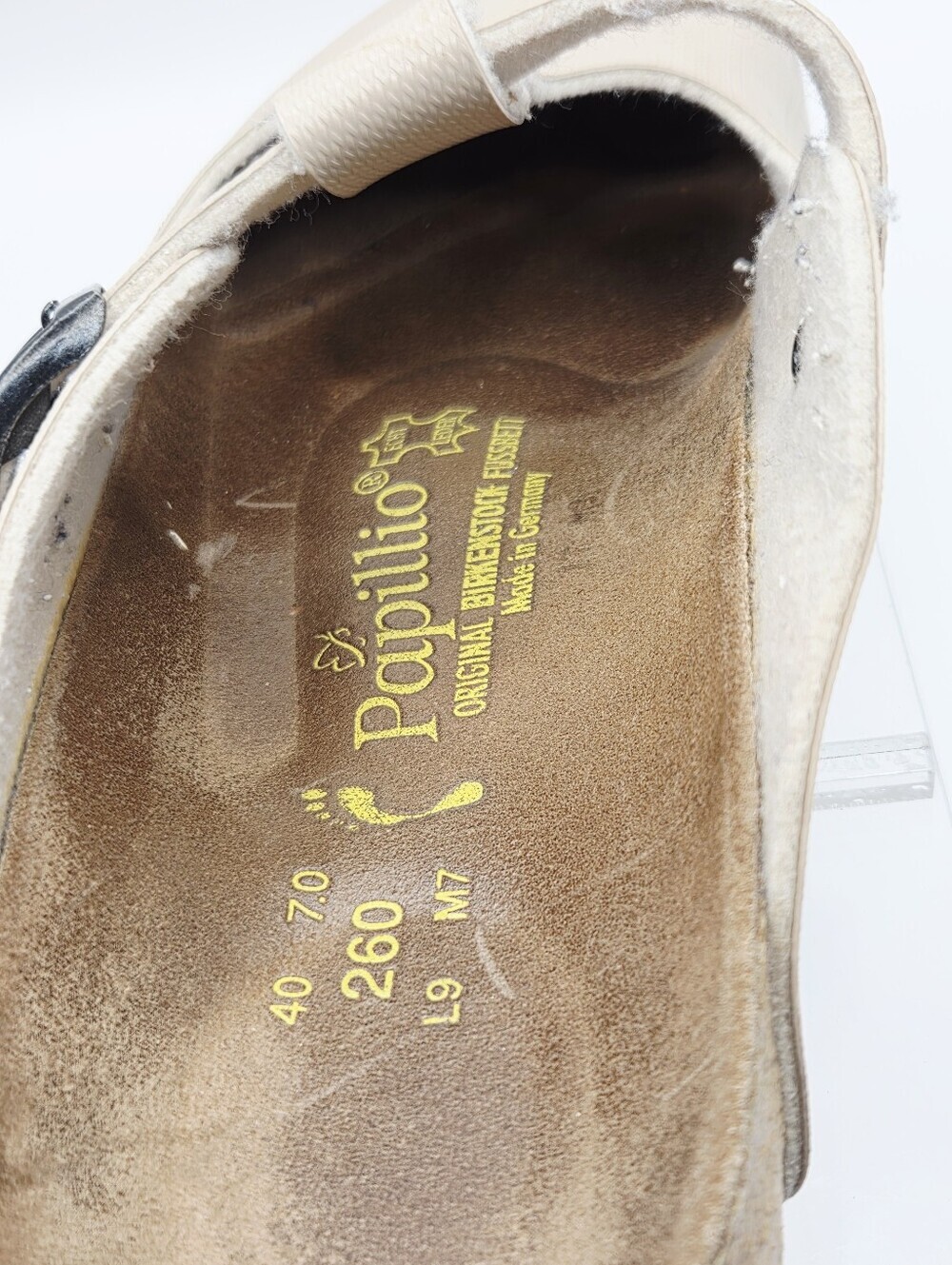 Birkenstock Papillio Fussbett Clog Womens Size 9 Beige Mary Jane Sandals - Picture 5 of 11